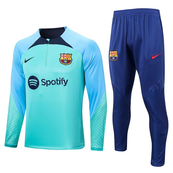 Sudadera De Training Barcelona 2022-23 Verde Azul